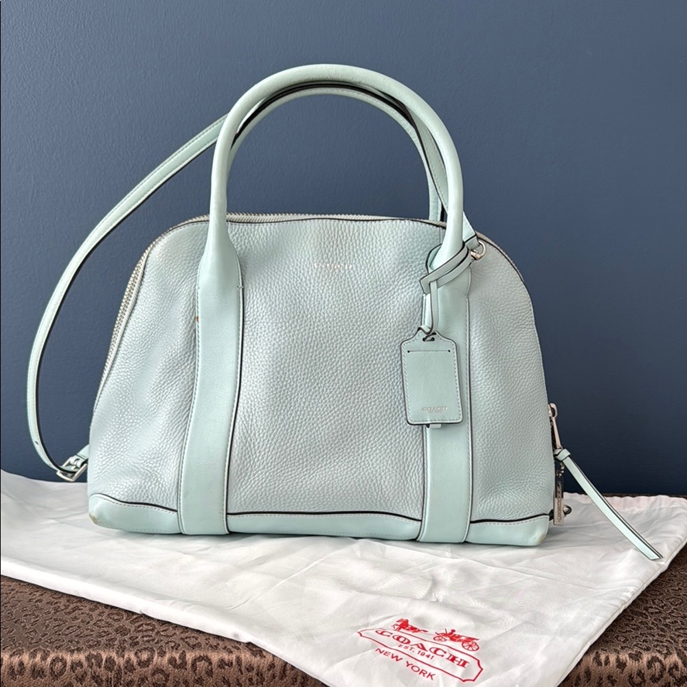 Coach Light Blue Leather Handbag